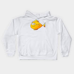 Happy Goldfish Doodle Kids Hoodie